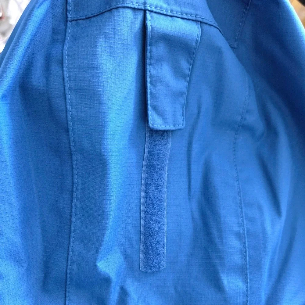 Huk Mens Gunwale Rain Jacket Blue Water Wind Proof Fishing Hooded Coat 2XL